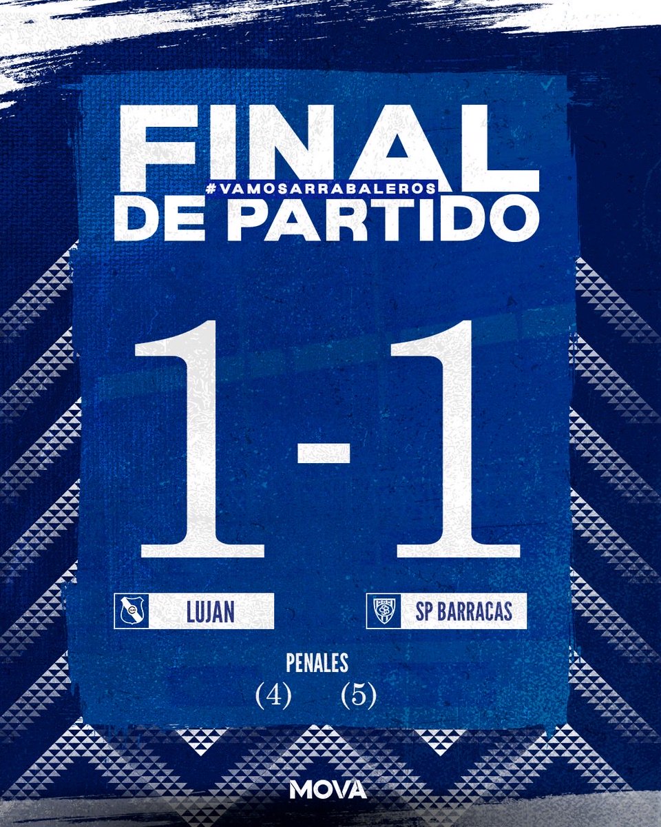 Buenos días Arrabaleros.

Con la emoción del momento, no subimos nada. Este equipo tiene un corazón enorme y va a luchar hasta el final. Nos vemos en General Rodríguez en semis. VAMOS BARRACAS.