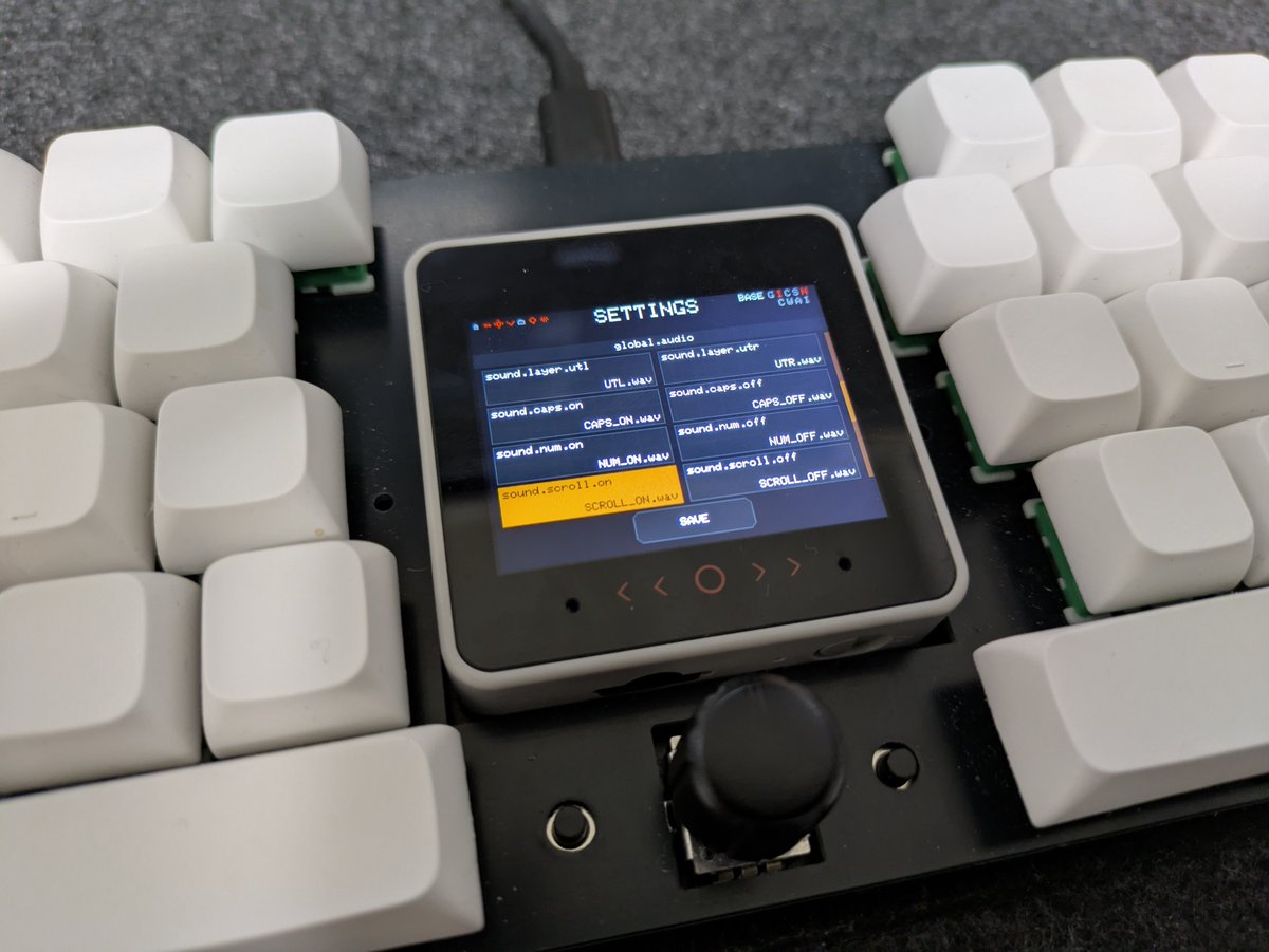 v5heetigo's tweet image. 無駄Enterでエンダー機能を応用して、喋れるようになりました。見えないトグル系の音声ガイダンスは割と便利
#自作キーボード #M5Stack #RP2040 #QMK #THK60