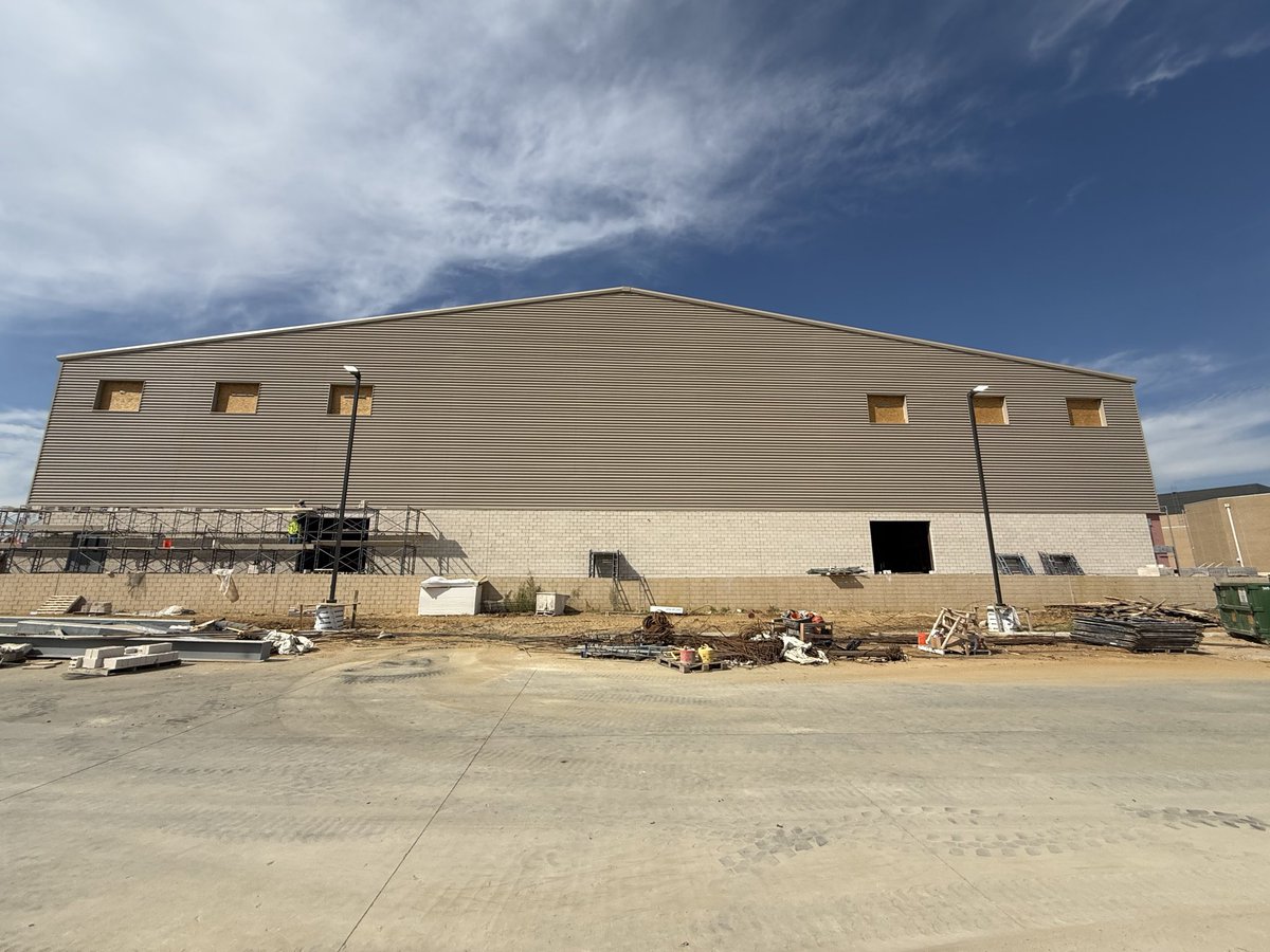 The indoor multipurpose facility construction is coming along!! Exciting to see progress on a space that will serve our students and athletes year-round!