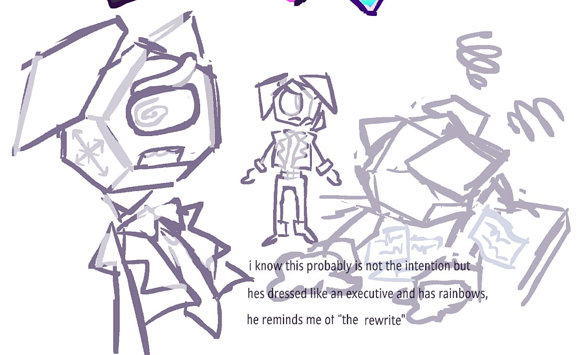 "Write me into your reality!!" Kind of a one off thing and its not at all how id imagine the episode would go but I still think this concept is cool. Executive Rob and DirectionsRob go crazy together IMO #robtawog #tawog #fanart #drcrossoverau