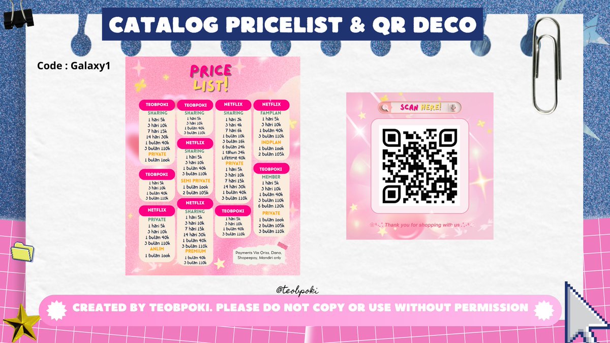 teobpoki's tweet photo. 𖤐 𝘩𝘦𝘭𝘱 𝘳𝘵 𝘱𝘭𝘴 𖤐

✦ here’s our latest 𝗰𝗮𝘁𝗮𝗹𝗼𝗴 ✦

✧ we do custom &amp; pre-made designs
⟡  𝗲𝗱𝗶𝘁 𝗽𝗹・ 𝗾𝗿 𝗱𝗲𝗰𝗼 ・ 𝗹𝗼𝗴𝗼 ・ 𝗯𝗮 𝘀𝗲𝘁𝘂𝗽
⟡  𝗿𝘂𝘀𝗵 𝗼𝗿𝗱𝗲𝗿 𝗿𝗲𝗮𝗱𝘆 ・ 𝗼𝗽𝗲𝗻 𝗳𝗼𝗿 𝗰𝘂𝘀𝘁𝗼𝗺𝘀 ♡

#zonauang #zonaba #zonajajan https://t.co/QSyHr9Scv7