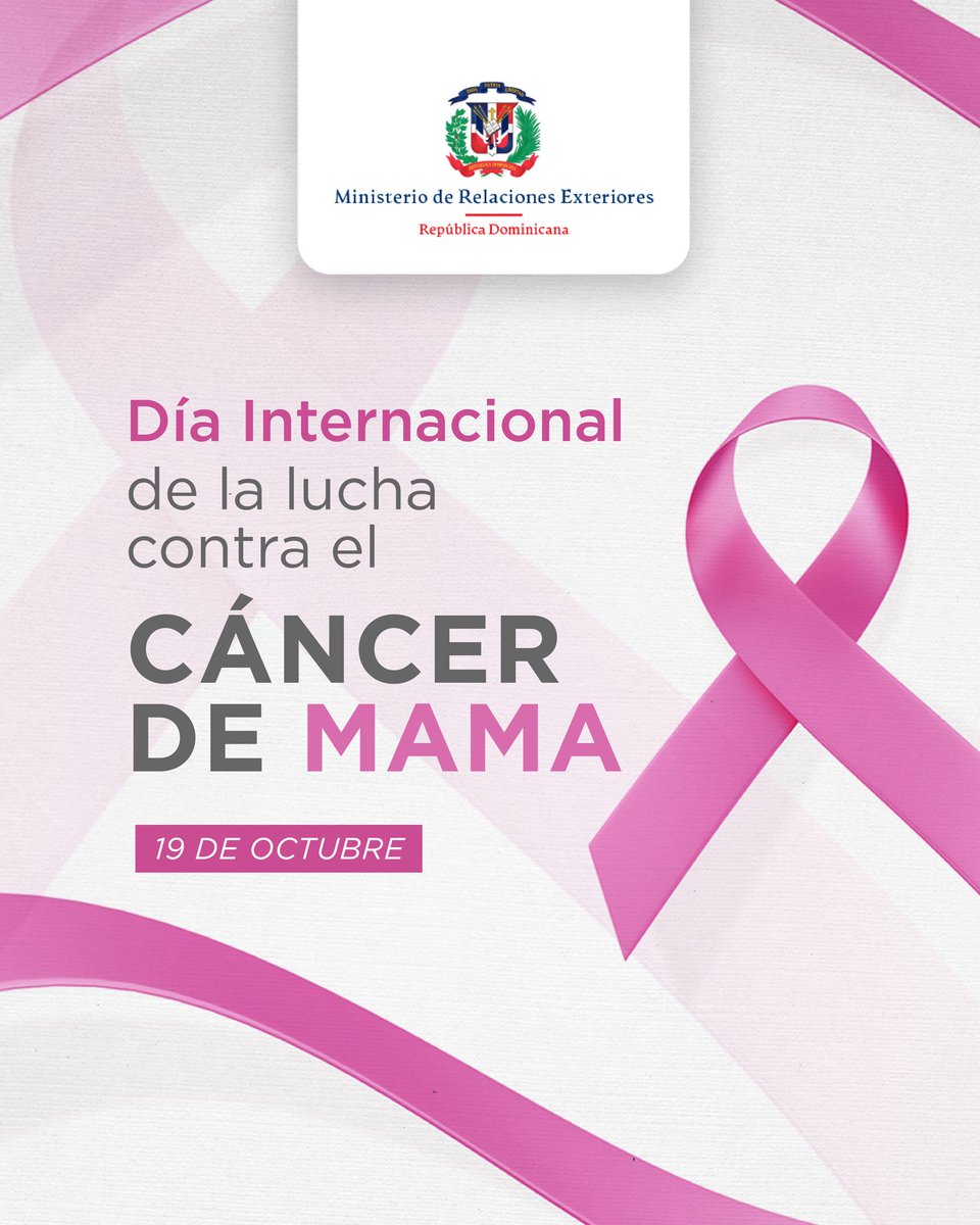 🎀 En el marco del Día Internacional de la Lucha contra el Cáncer de Mama, #RDEnArabiaSaudita, junto al <a href="/MIREXRD/">Cancillería de República Dominicana</a>, nos unimos al llamado global por la prevención, concienciación y detección temprana.
 
#YoMeCuido💗 #CáncerDeMama #Prevención #Salud