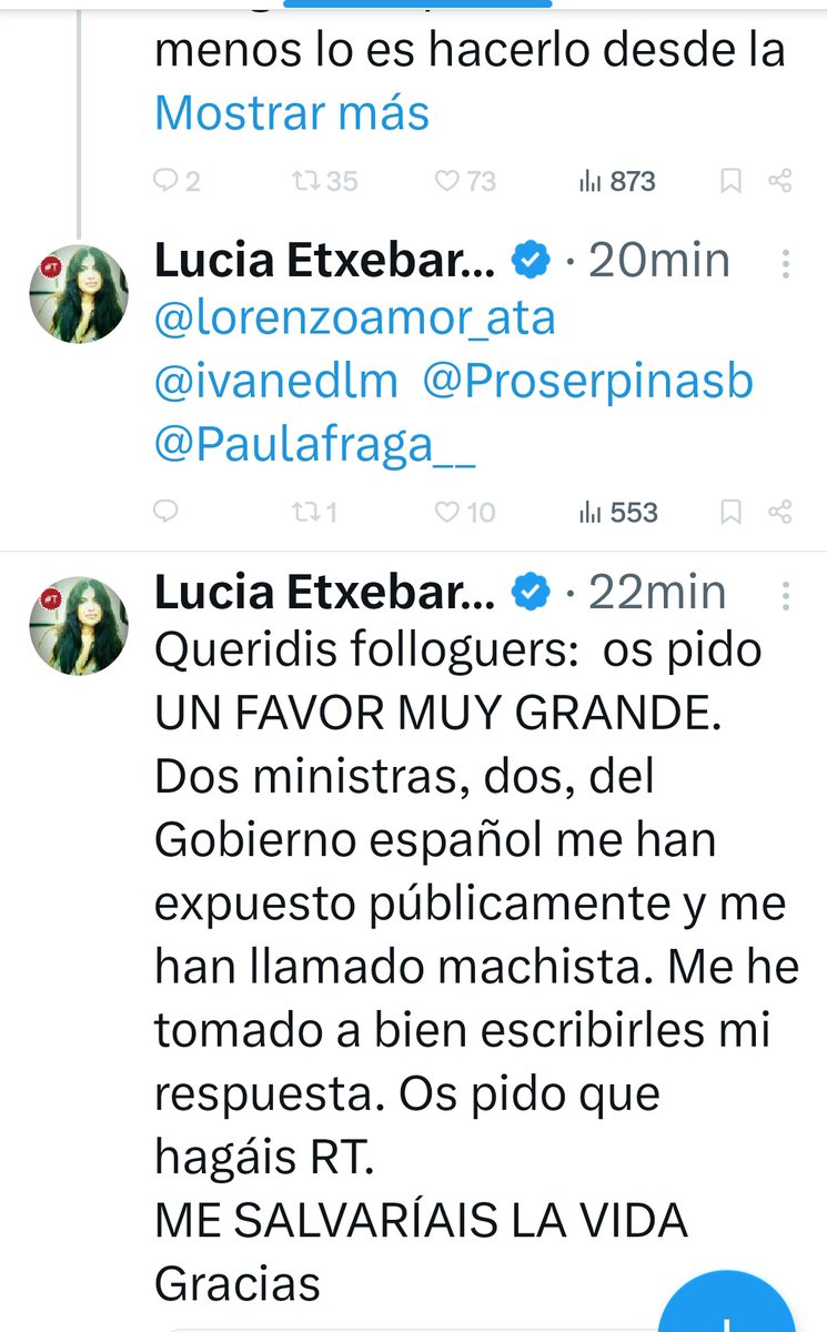 Primero insulta gravemente a una ministra y cuando le contesta se hace la víctima, se pone a llorar y a llamar a sus amigos fachas.

De primero de fascistilla.