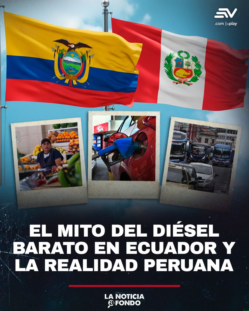 EcuavisaInforma's tweet photo. #LaNoticiaAFondo | Aunque Perú 🇵🇪 tiene un diésel mucho más caro, mantiene precios competitivos en alimentos y transporte frente a Ecuador 🇪🇨. Sigue leyendo▶️ https://t.co/ErBwKmqjUE https://t.co/P3VyLUvVCH