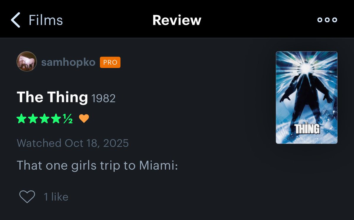 The Thing first watch last night
