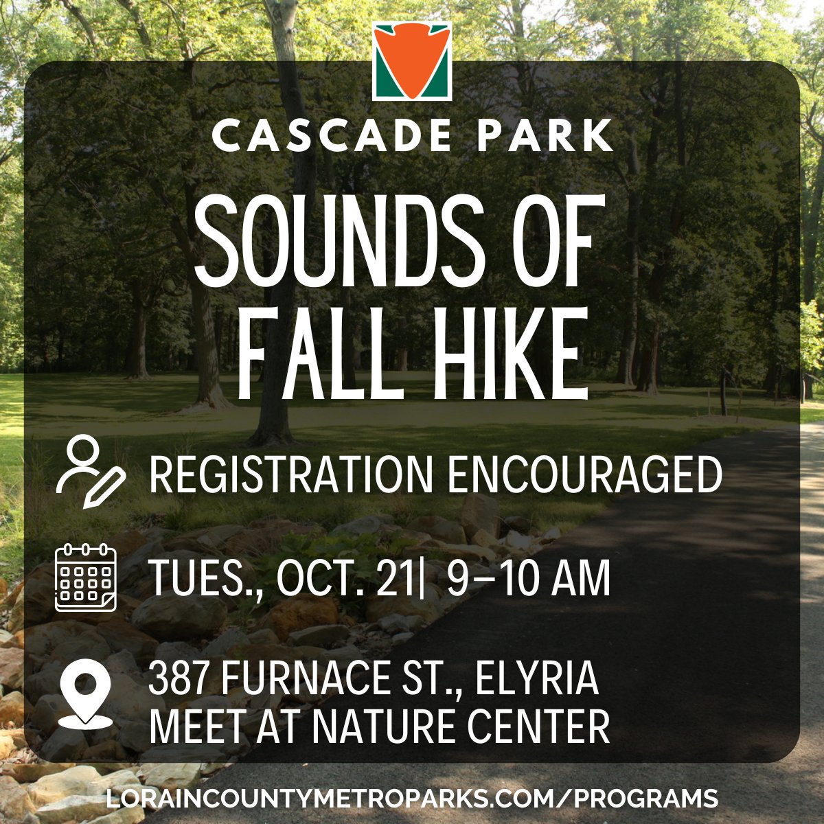 Join a naturalist for an early morning walk to experience the sounds of fall. This gentle Level 1 Hike is a peaceful way to connect with nature. Registration is encouraged: tinyurl.com/Cascade-Progra…