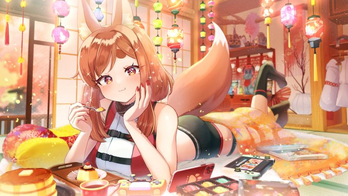 七彩なな様(@shichisai_7real)の配信EDイラストを描かせていただきました!
よろしくお願いします～🦊 