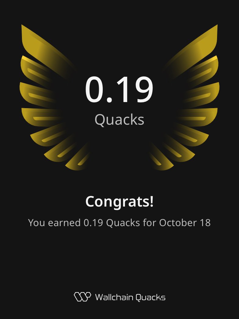 PIKASSO2140's tweet image. no one should have under 100 quacks in the end of this month..

@wallchain_xyz has always been great at supporting small accounts and lifting each other up  hoping one of these manages to secure a Genesis NFT!

1 quack= 1000$?