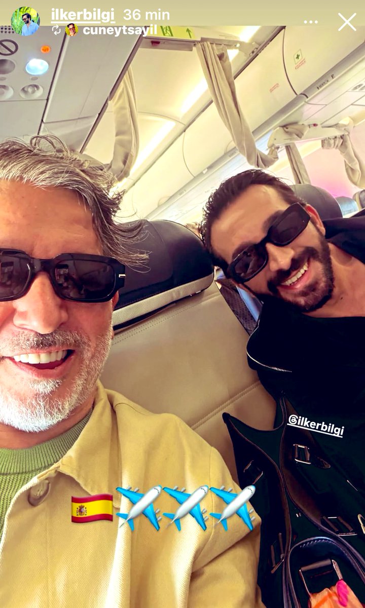 El par de dos volando a Madrid 
#CanYaman