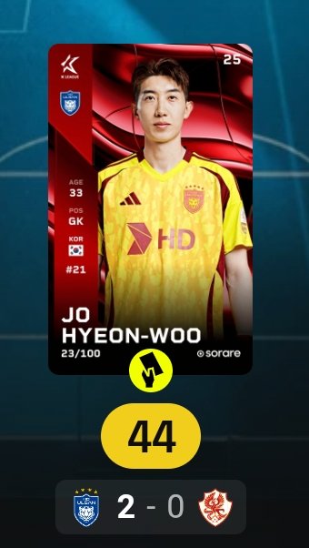 No entiendo como puede estar mal la puntuación del portero del Ulsan????

Dónde está la duda? Qué hay que comprobar? 

Para una vez que no le meten y no le dan la portería a 0 🧤