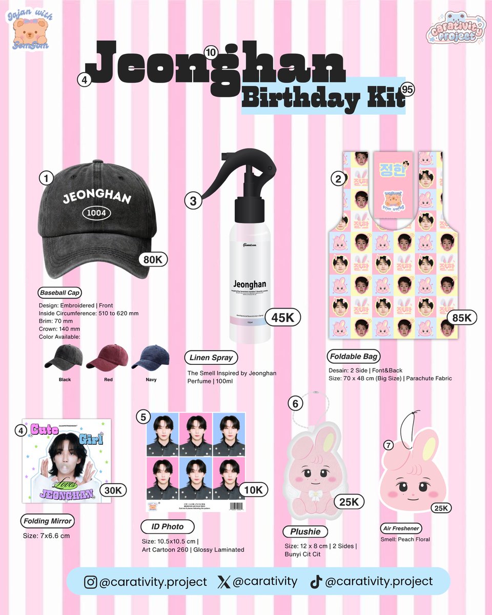 carativity's tweet image. [Rt &amp;amp; Likes are very appreciated💞]

♡ Open PO Jeonghan Birthday Kit ♡

📅 PO : 15 - 25 October 2025 
🔗 Form PO : bit.ly/JeonghanBirthd…
⭐️ Details &amp;amp; TnC are already in the form 

🇮🇩 Jakarta, INA
🌎 WW GO, dm me!
