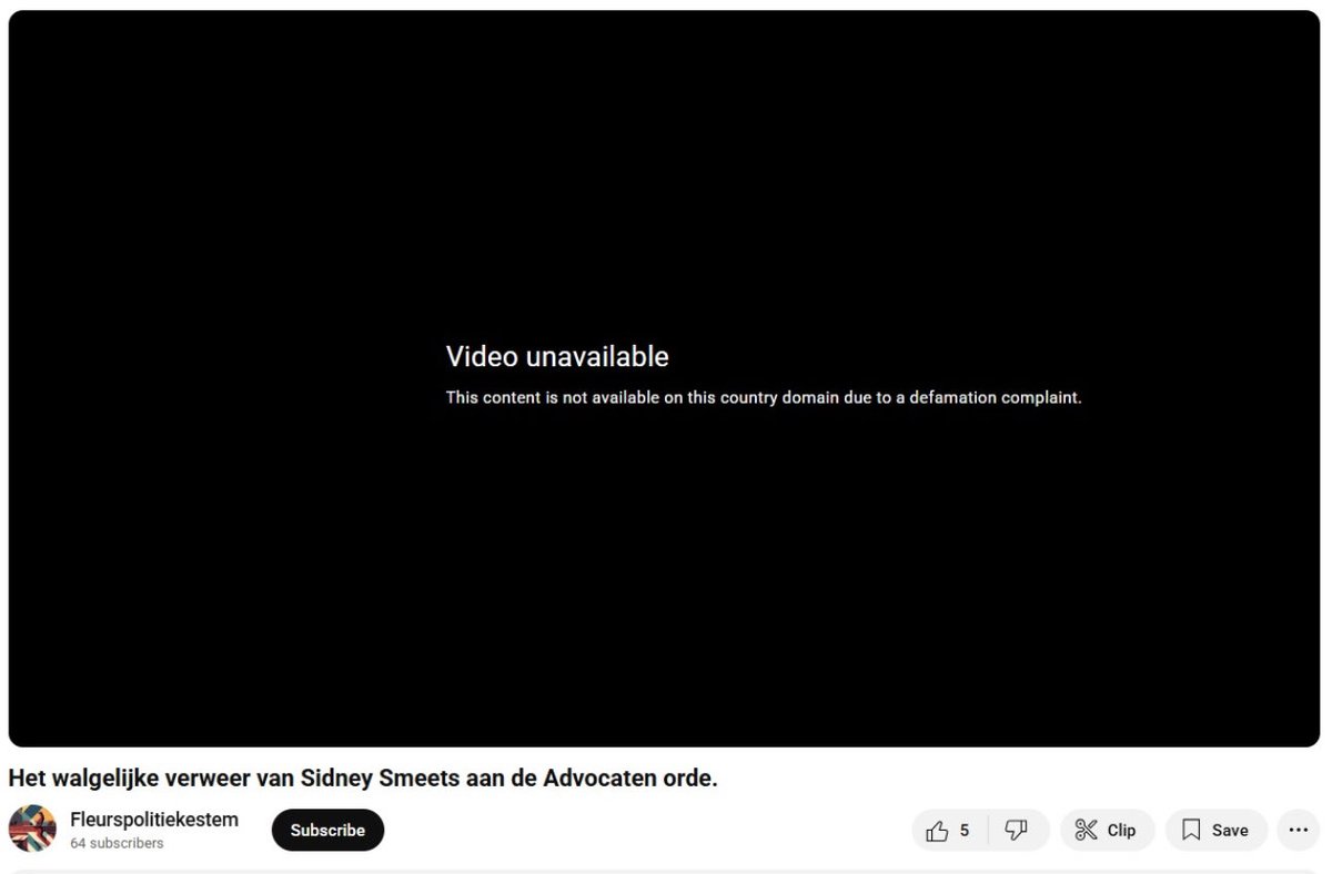 Da’s pech: video weg. #laster #strafbaar