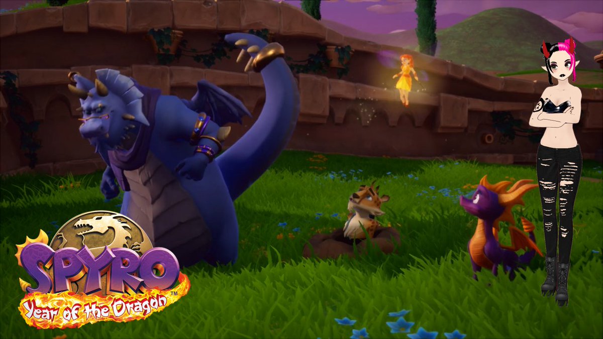 Wrapping up the Spyro Trilogy we started last weekend.🖤🐲
Twitch.tv/ChloeChimera