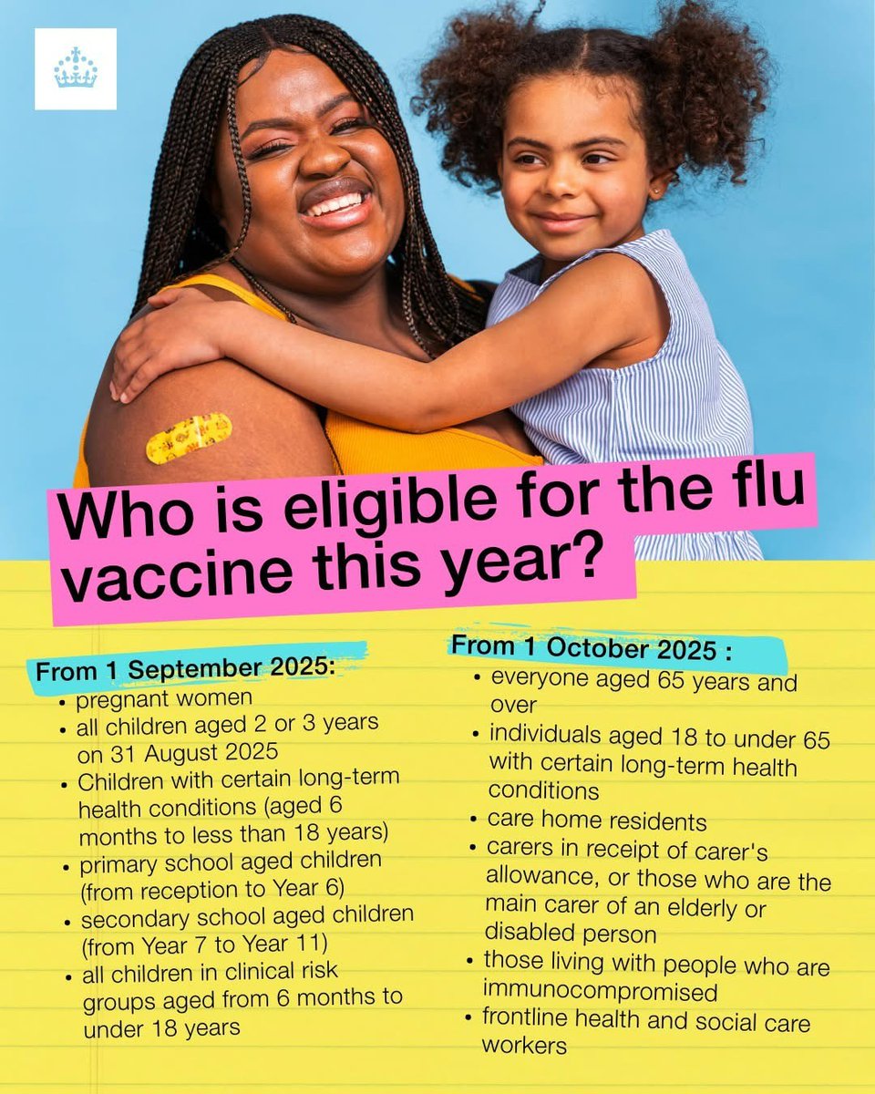 OFFICIALWMAS's tweet image. Flu season&apos;s on the way – protect yourself for free! 💉

Bookings are now open for your NHS flu vaccination.

Check if you&apos;re eligible and book online or via the NHS App for appointments 👉 ow.ly/J1nR50Xe73m