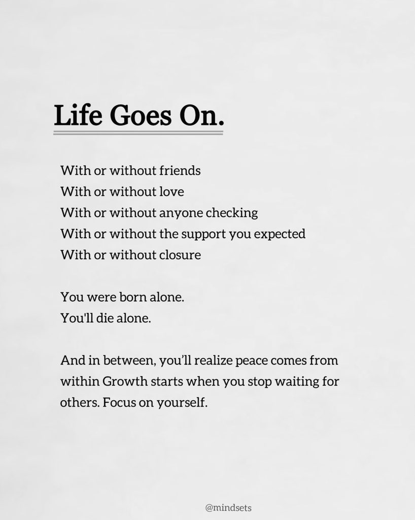 Life Goes On.