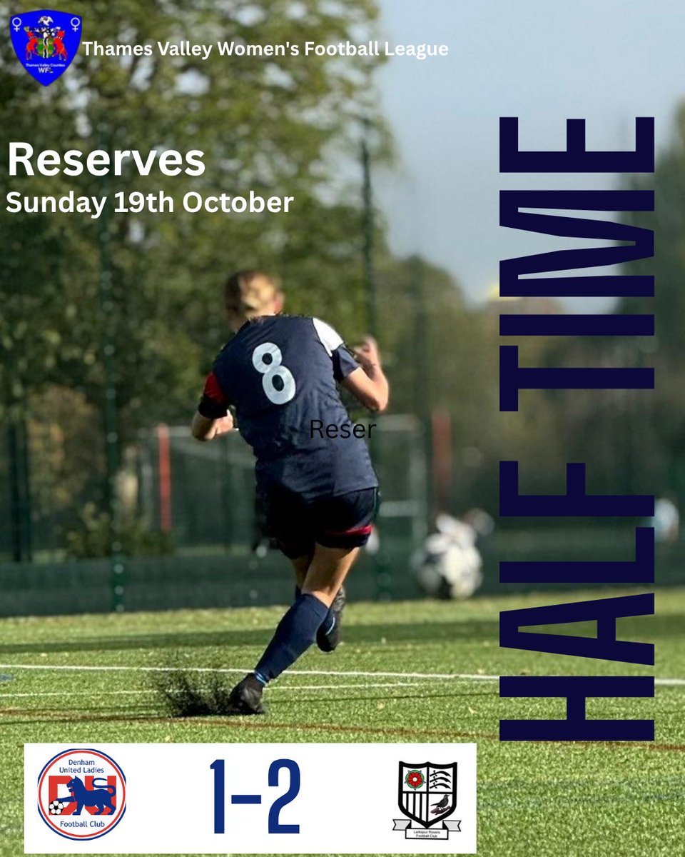 Reserves | HALF TIME 

Despite taking the lead through Jem Potter Larkspur came back with 2 goals in quick succession 

Lots to do in the second half 

Come on Ladies