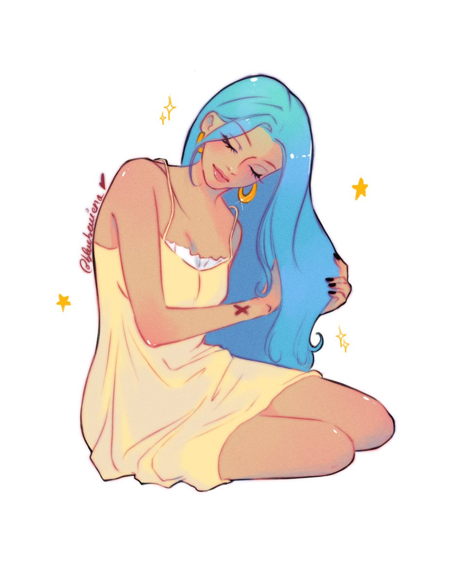 blueberriena's tweet photo. Vivi fanart, had so much fun drawing her 🩵 #ONEPIECE #vivi https://t.co/U85me2PgQz