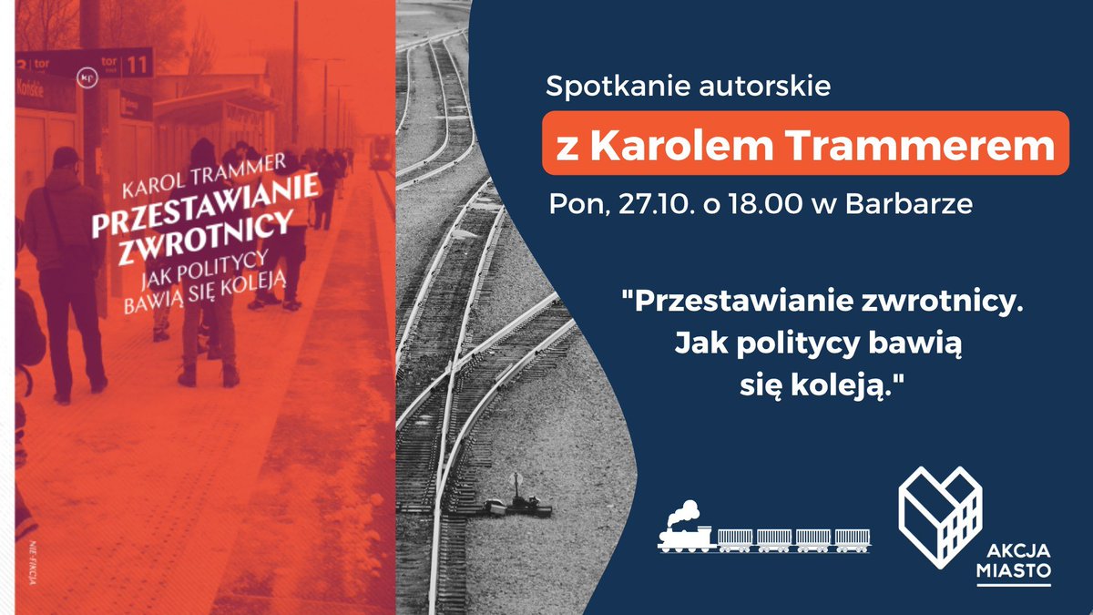 Jak ktoś we Wrocławiu nie ma planów 27 października to zapraszam serdecznie na spotkanie z <a href="/z_biegiem_szyn/">Z Biegiem Szyn</a> 

Spotkanie organizowane przez <a href="/AkcjaMiasto/">Akcja Miasto</a> 😊