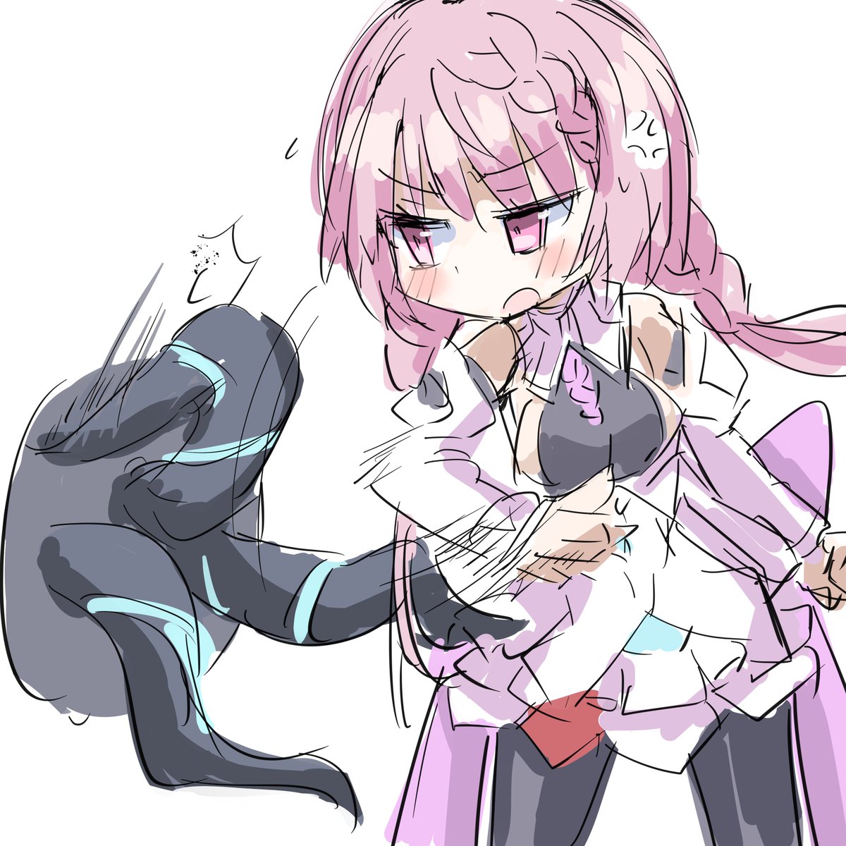 「本当はまあまあ仲良いやろ」|へびのイラスト