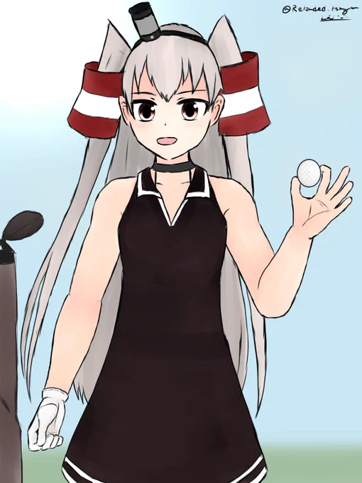 ゴルファー・天津風ちゃん 天津風ちゃん、なんとなくだけどゴルフが上手そうだと思うの #艦これ版深夜の真剣お絵描き60分一本勝負 #艦これ版真剣お絵描き60分一本勝負_20251019