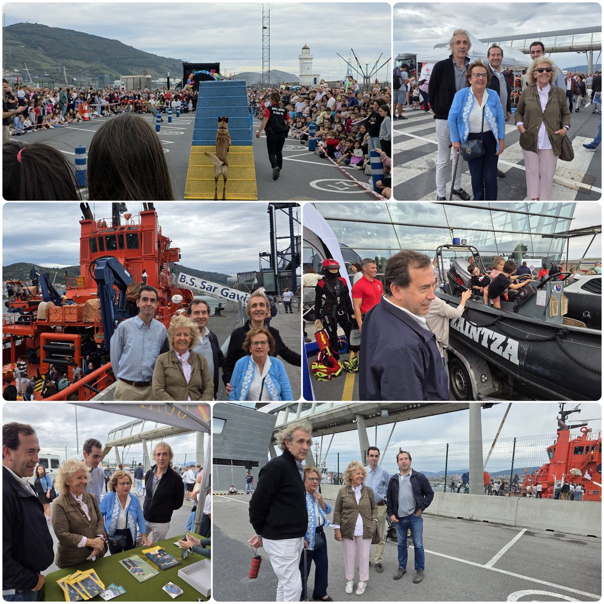 JavierElorzaH1's tweet image. Esta mañana hemos ido a la terminal de cruceros de #getxo donde se ha celebrado el "kai jai"
Participaban la @guardiacivil, @ertxaitzaEJGV, @policia y @CruzRojaEsp mostrándonos su trabajo y los equipos que utilizan.