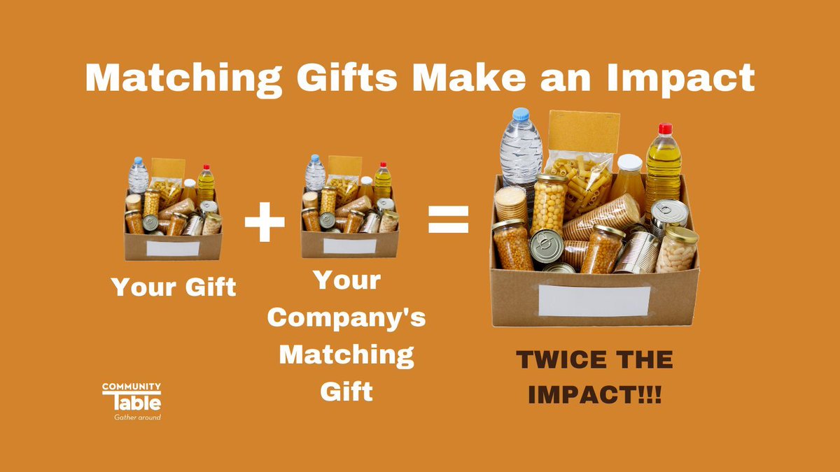 If you've donated recently, please check with your employer to see if they match charitable contributions. The process may be as simple as completing a form on a website. We're happy to help. If you need assistance, please contact Leanne at 720-437-6394 or lcadman@cotable.org.