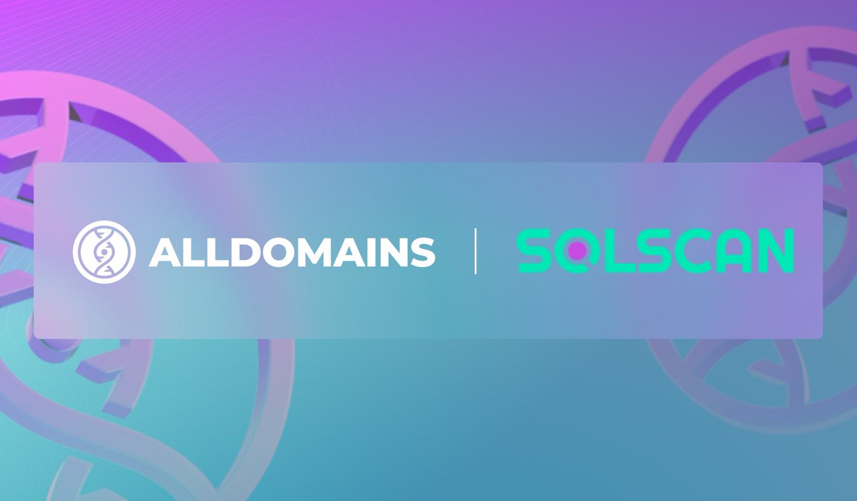 AllDomains and Solscan partnership banner
