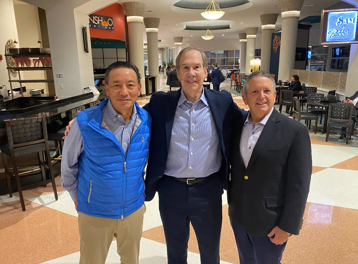 Nicholas Volpe, MD, Grant Liu, MD and Steven Galetta, MD, all co-authors of the textbook Neuro-Ophthalmology: Diagnosis and Management. #AAO25
