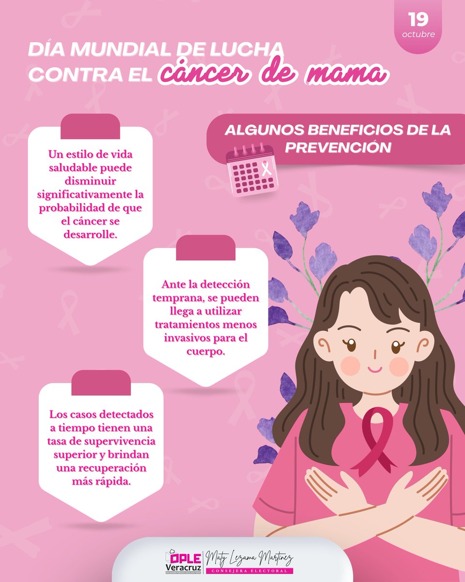 Un estilo de vida saludable y las revisiones periódicas son clave para actuar oportunamente contra el #CáncerDeMama. 🩷🎗

Un diagnóstico a tiempo hace una gran diferencia. La prevención salva vidas.

#OctubreRosa