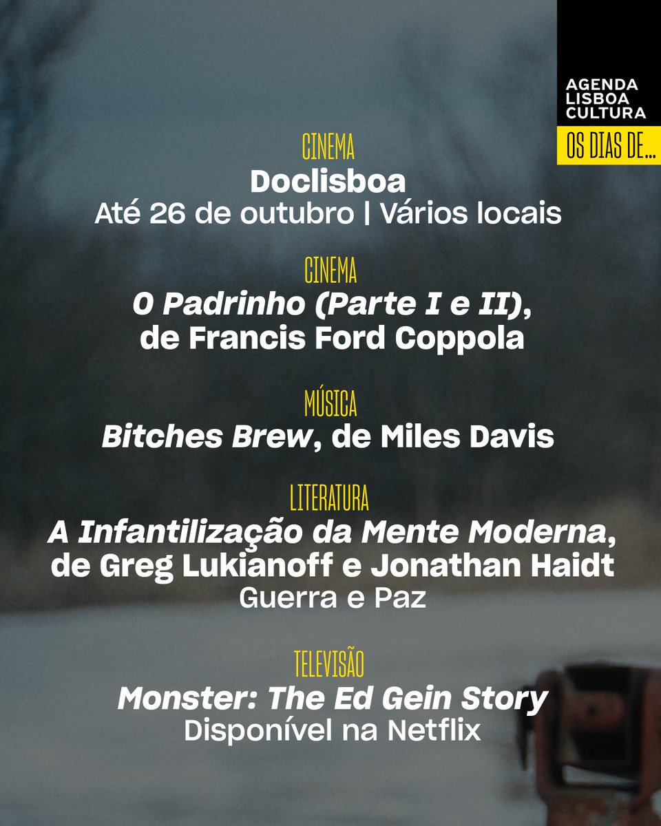 No próximo dia 30, PZ vai ao Lux Frágil celebrar duas décadas de música com os fãs alfacinhas. Na ocasião, irá também estrear, em palco, o alter ego Joe Zé, que lançou recentemente 'Apocalypse Later'. Para já, partilha como vai ser a sua semana cultural. agendalx.pt/2025/10/20/os-…
