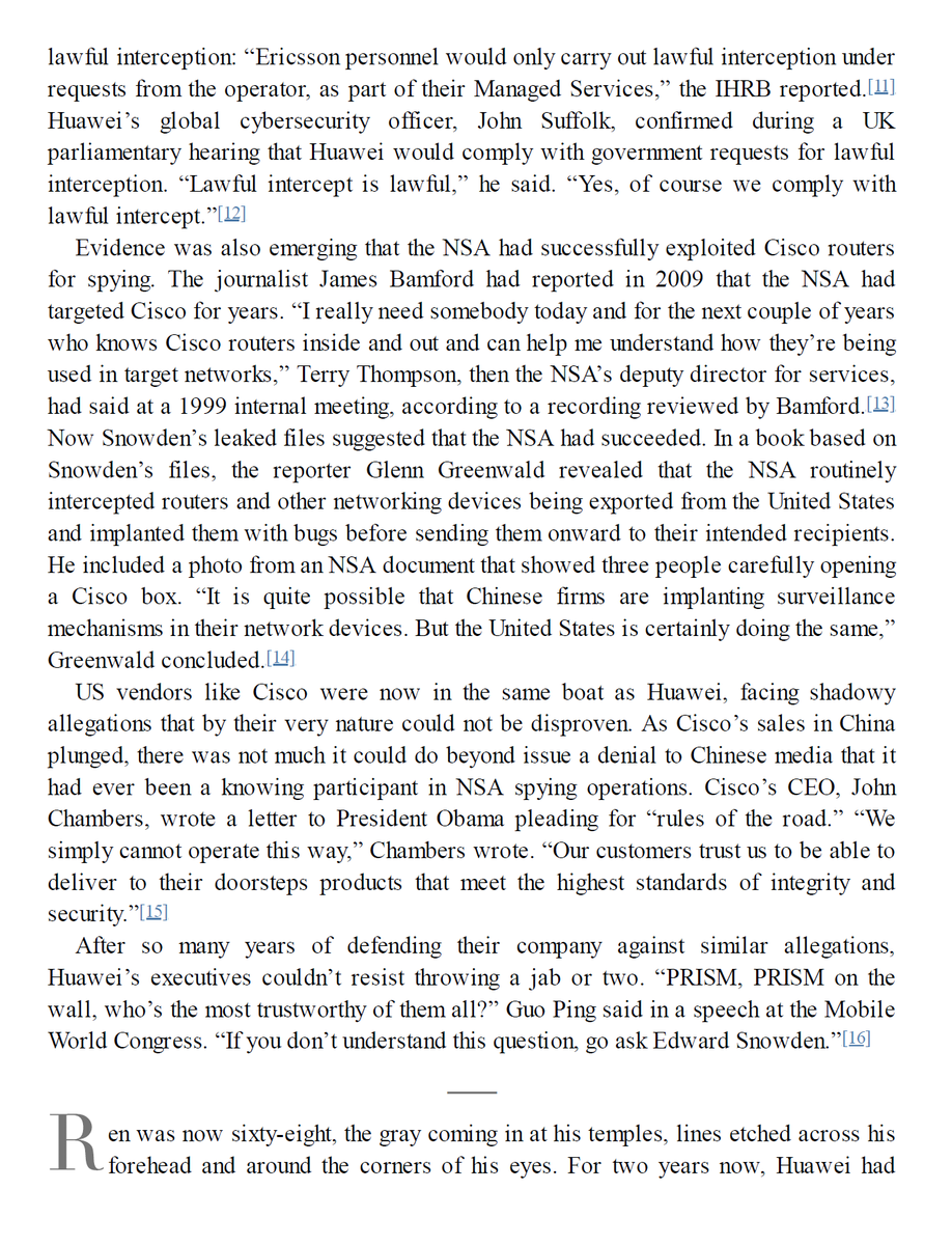 DivaJain2's tweet image. On surveillance/spying, Huawei used the playbook that Cisco and NSA had created and mastered several years ago.