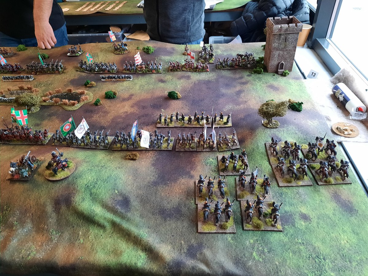 RalphBuick44's tweet photo. It was remiss of me not to include the right-wing cavalry of: Danish Cavalry of #Donop with #Eppinger's #Dragoons mounted and dismouted squadrons to the left #aughrim https://t.co/3g6pJFWZsH