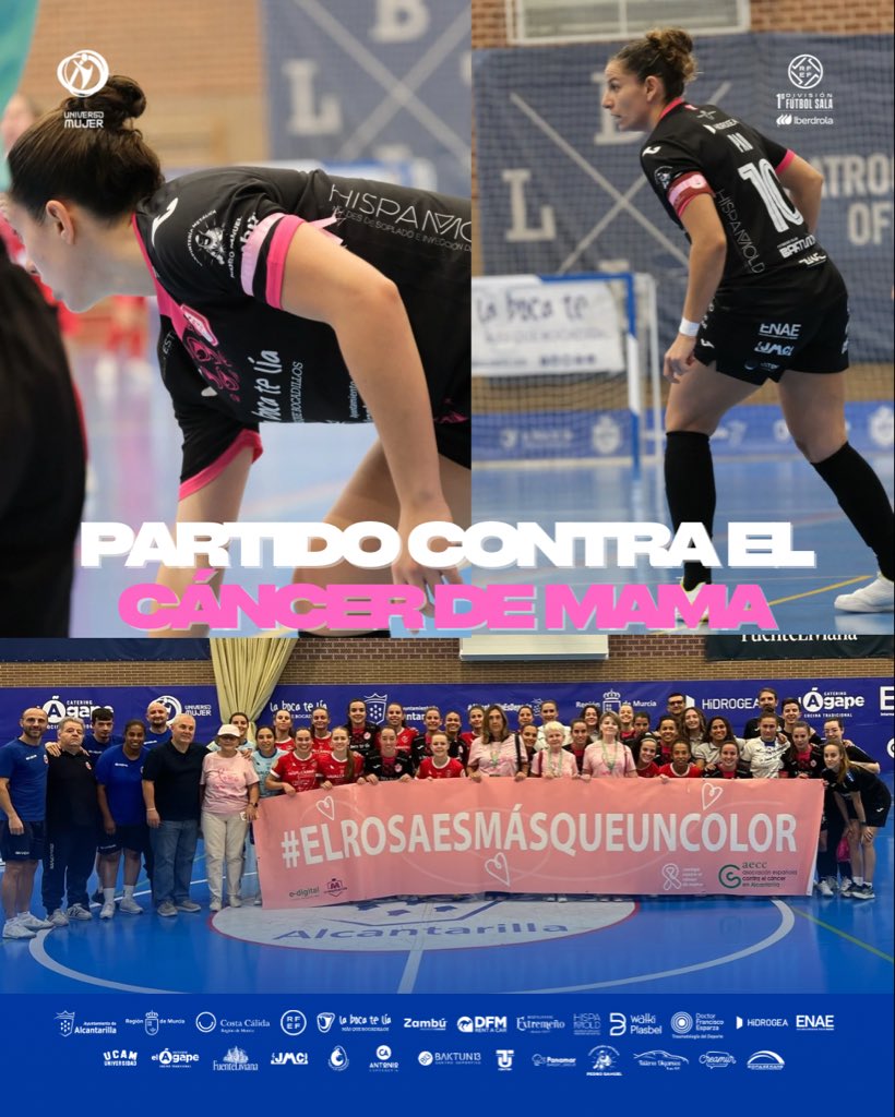 💗 Un partido que fue mucho más que futsal.

Ayer jugamos junto a la Asociación Española Contra el Cáncer para poner nuestro granito de arena en la lucha contra el cáncer de mama.

Porque en esta lucha, jugamos todas 💕