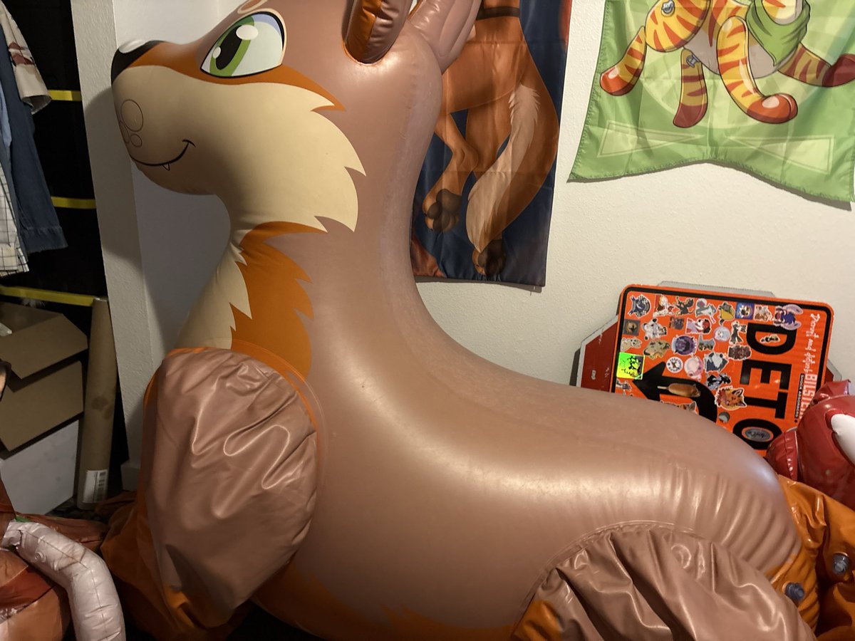 MoonshineCollie's tweet photo. Gotta be careful with inflatable furs. They will invite you over and say “come bounce on it” and you pull up and see this. https://t.co/NzZXYILI2i