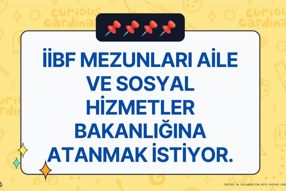 <a href="/hamzagokhan/">Hamza Gökhan ERYILMAZ</a> İİBF Lisans mezunları olarak Aile ve Sosyal Hizmetler Bakanlığı bünyesinde açılacak olan büro personeli kadrolarına talibiz..

<a href="/ztarikdaroglu/">Zafer TARIKDAROĞLU</a>
<a href="/MahinurOzdemir/">Mahinur Özdemir Göktaş</a>
<a href="/hamzagokhan/">Hamza Gökhan ERYILMAZ</a>
<a href="/tcailesosyal/">T.C. Aile ve Sosyal Hizmetler Bakanlığı</a>