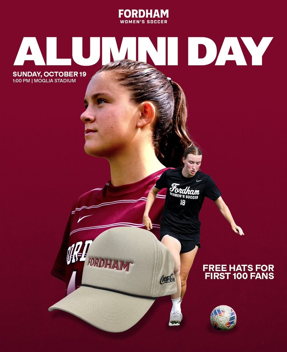 FordhamWoSoc's tweet image. IT'S MATCHDAY &amp;amp; ALUMNI DAY!

Rams &amp;amp; Patriots in a BIG #A10WSOC Showdown!

Free hats for 1st 100 fans!

💻(@ESPNPlus): espn.com/watch/player/_…
💻(International Feed): atlantic10.com/sports/2019/11…
📊: fordhamsports.com/sidearmstats/w…