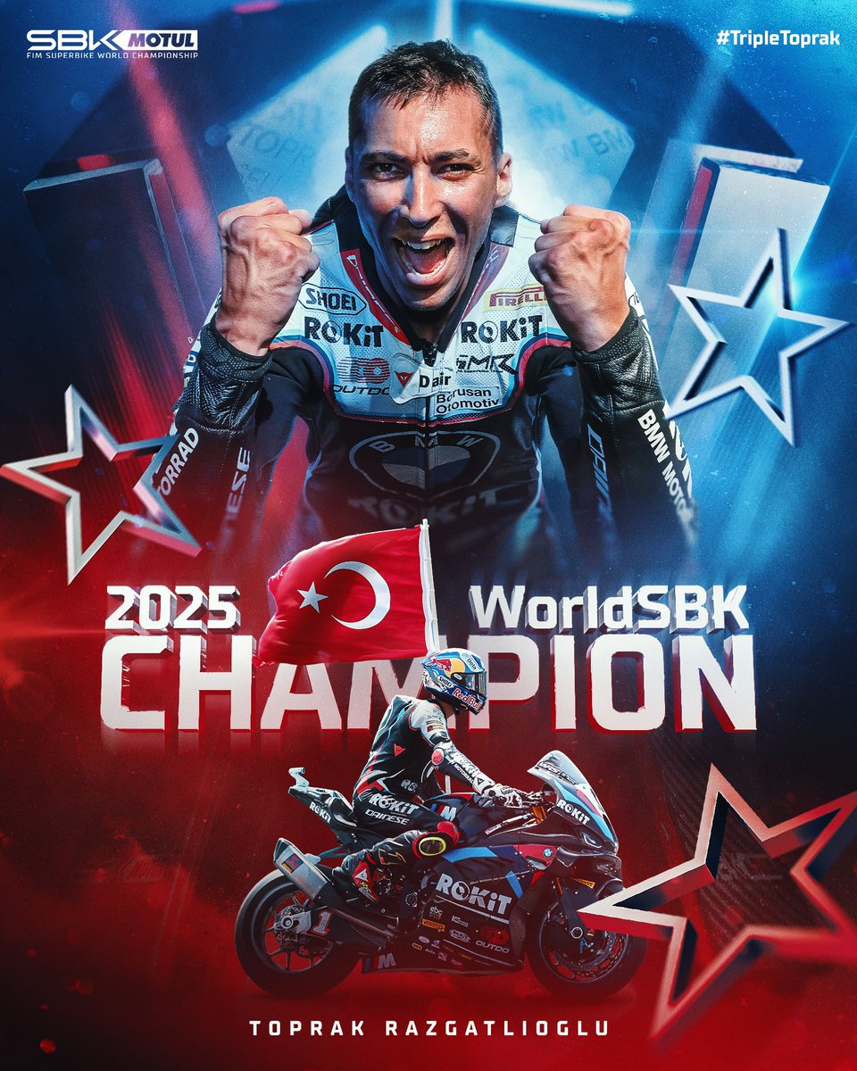 3. Kez Dünya Superbike Şampiyonu 🇹🇷🏆👏

Azmiyle, yeteneğiyle ve inancıyla hepimize ilham veren millî sporcumuzu gönülden kutluyor, bu büyük başarıyla milletimize yaşattığı gurur için teşekkür ediyorum.

#TripleToprak