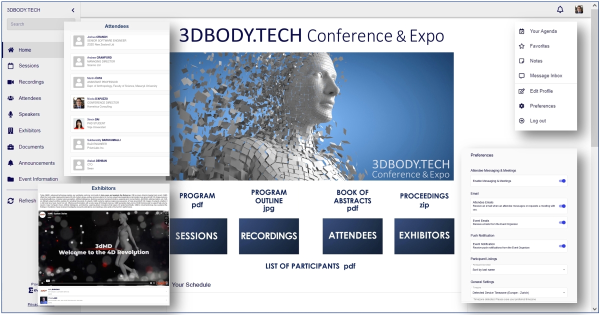 3dbodytech's tweet image. The @3dbodytech 2025 Event Platform/App will be accessible from tonight  to all registered participants.
3dbody.tech/news.html
The platform/app will allow all participants to  access live streams, recorded contents, and to use tools for  networking with other participants.