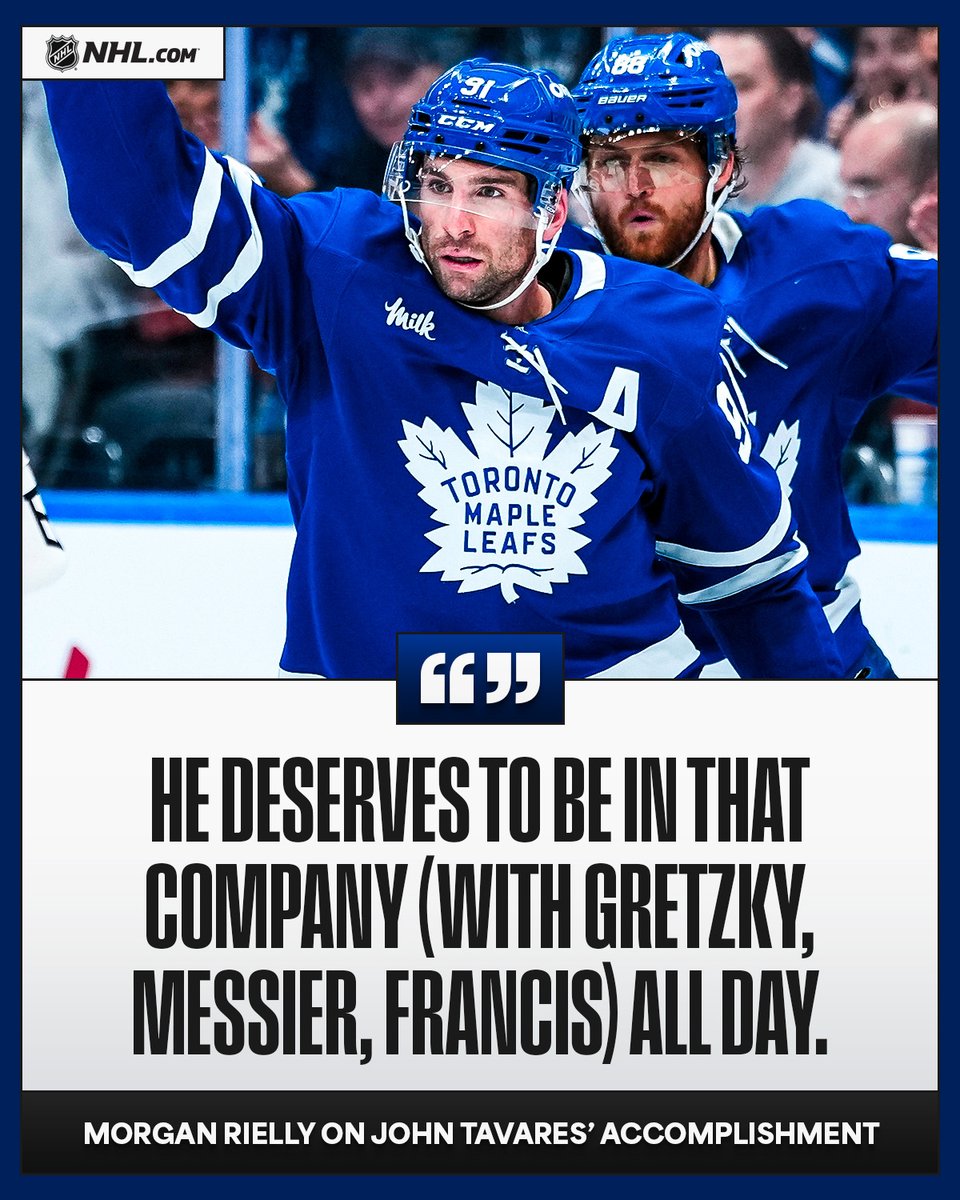 NHLMedia's tweet image. John Tavares joined Wayne Gretzky, Mark Messier and Ron Francis as the fourth player in NHL history to record 500 points with multiple franchises.
Read more about this rare feat ➡️ spr.ly/6018A4eG6