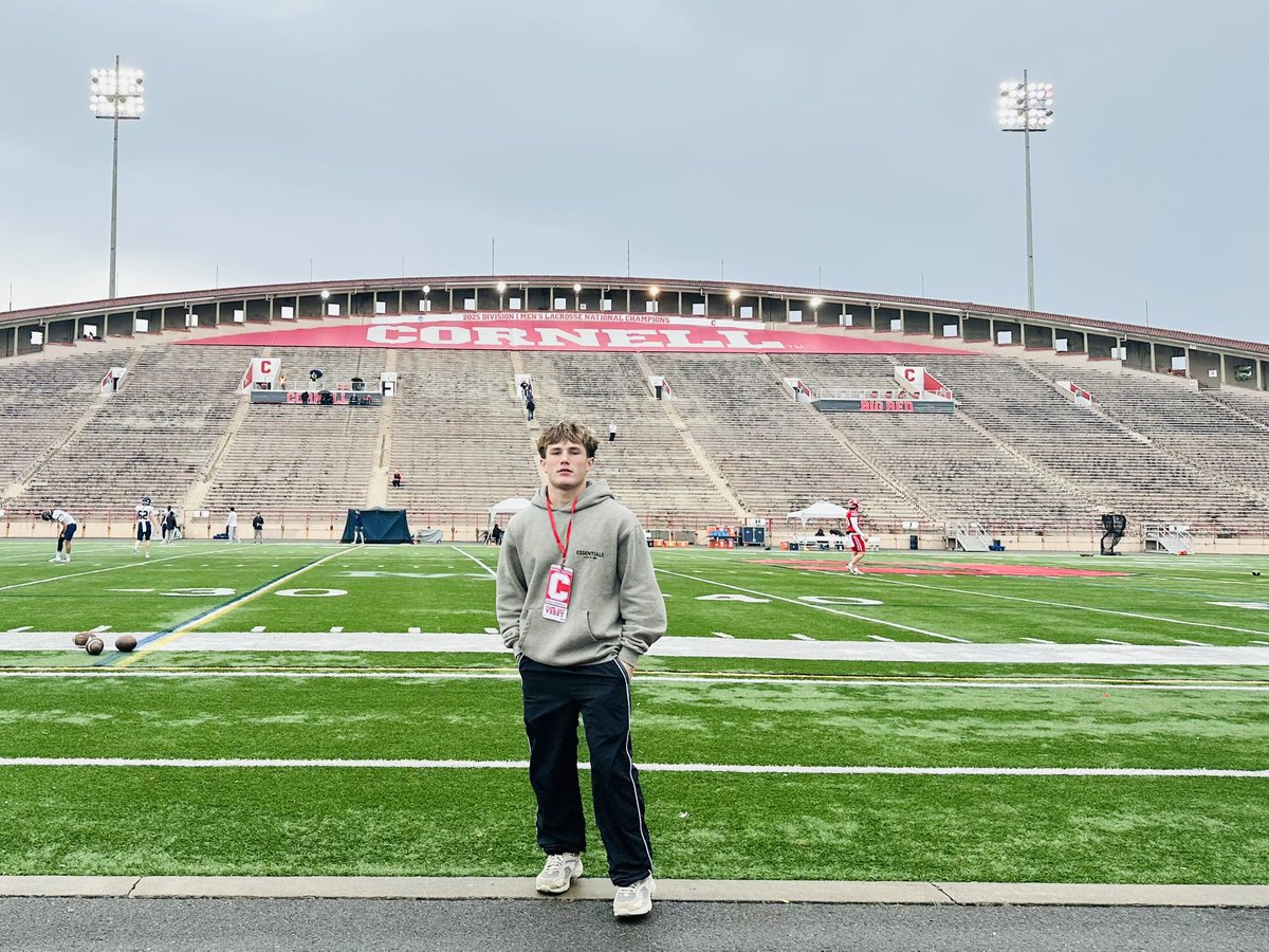 Had an amazing gameday visit at Cornell! Was great to be back in Ithaca to watch <a href="/BigRed_Football/">Cornell Football</a> battle for the W! Extremely grateful to <a href="/TerryUrsin/">Terry Ursin</a> <a href="/DanSwanstrom/">Dan Swanstrom</a> <a href="/M_E_Miller/">Morgan Miller</a> my parents and all the other coaches for making it possible! #yellcornell <a href="/FMHSFB23/">Fort Mill Football</a> <a href="/FortPrep/">Fort Mill Prep Sports</a>
