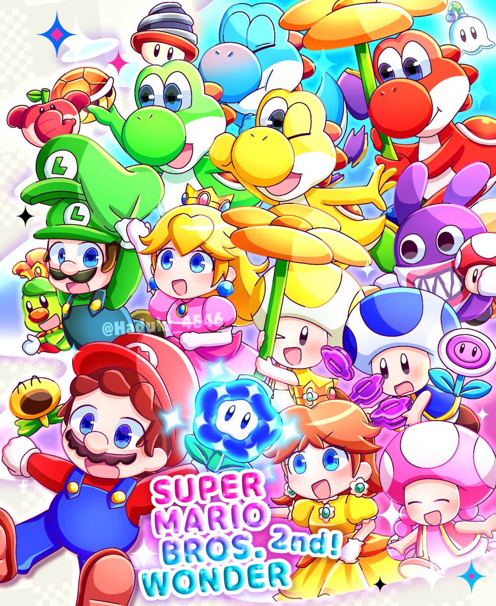 マリオワンダー2周年🌈🩵🩷🐘🌼✨✨
おめでとう〜〜🎉🎊✨ぶっ飛んだ世界観がワクワク感ハンパなくていちばん大好きなゲームです🫶🫶💕💕出会えたことに感謝……🙏✨✨

#マリオワンダー
#SuperMarioBrosWonder