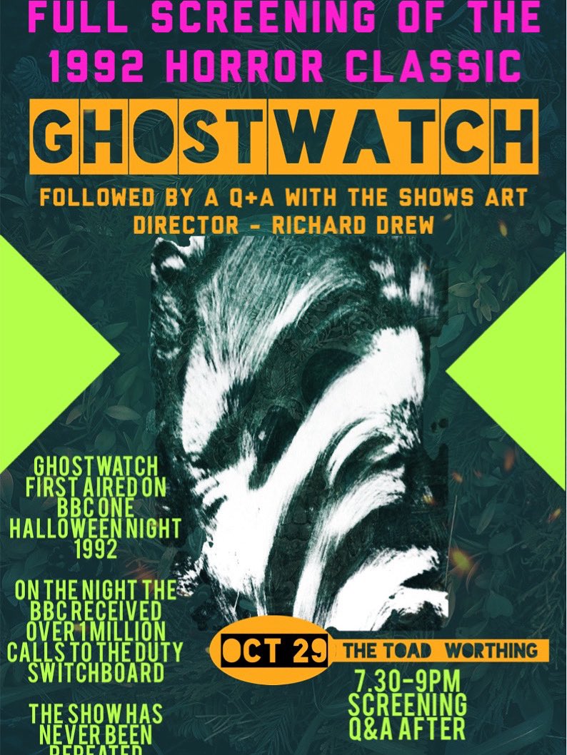 If you happen to be in worthing on the 29th, come n say hi. 

<a href="/Ghostwatch/">Behind the Curtains</a> #ghostwatch