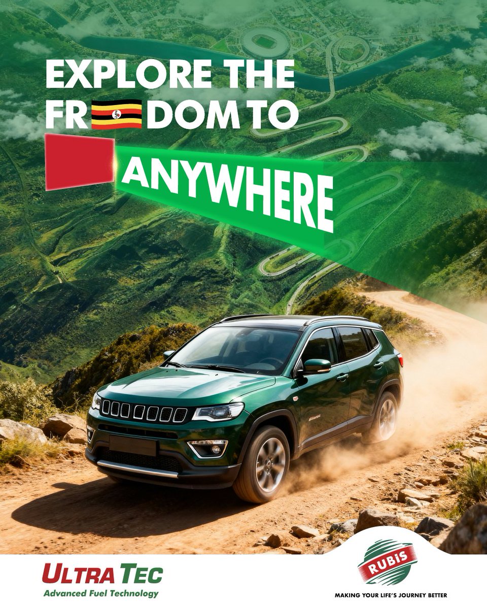 RUBiSEnergyUG1's tweet photo. East or West, no road is off-limits with RUBiS UltraTec Advanced Fuel — more mileage, a cleaner engine, and stronger performance. Visit a RUBiS service station near you and Fuel your next adventure!
Where are you headed next?

#RUBiSUg #UltraTec https://t.co/cyjPS3ZOul