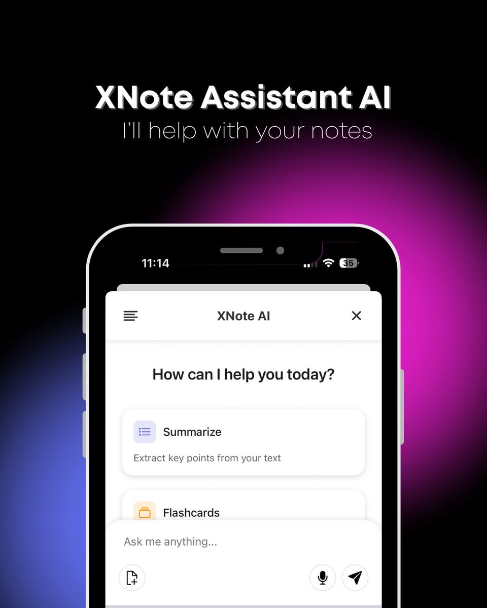 XNote_AI's tweet image. 📝 XNote Assistant AI your ultimate note-taking companion!
Struggling with your notes? Let XNote Assistant AI help!
✨ I’ll help with your notes, making sure every idea, task, and meeting is clearly captured and easily accessible.
Stay ahead and never miss a detail with XNote!…