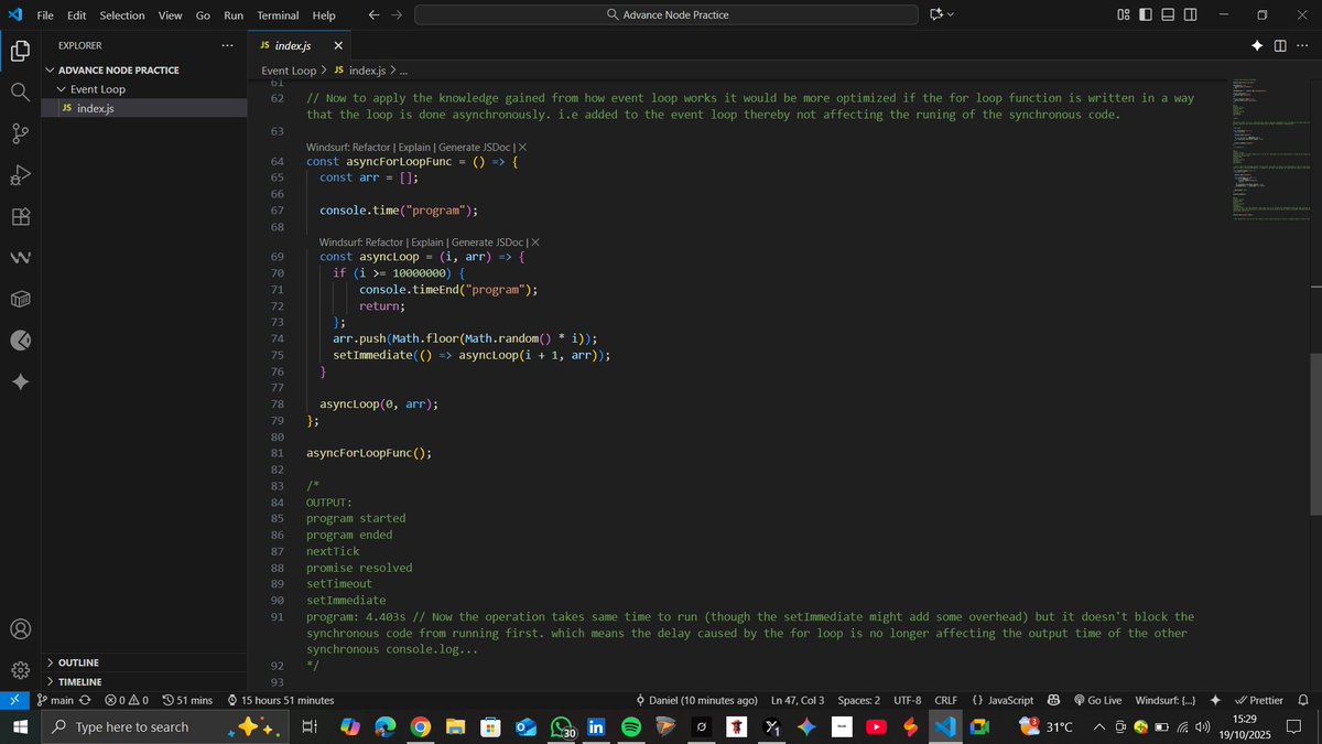 dan_22099's tweet image. Starting my advance nodejs tutorial and today was about event loops, streaming and encryption of file....It's high time I catch up with my bosses in CODE community @TuoyoS26091 @Swag. Corrections are very much highly welcomed 🙂
Github Link: github.com/U22099/Advance…