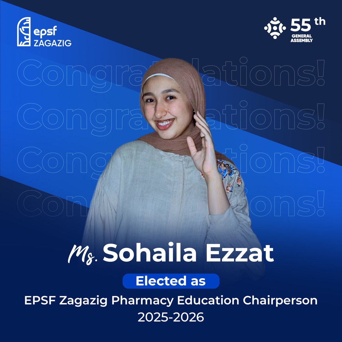 EPSF_ZAG's tweet photo. ✨ 𝗔 𝗡𝗲𝘄 𝗝𝗼𝘂𝗿𝗻𝗲𝘆 𝗕𝗲𝗴𝗶𝗻𝘀 ✨
Driven by passion and a sense of purpose.
We congratulate those stepping into new roles this year, ready to lead with dedication and vision. 💙

#EPSF_Zagazig
#GA54
#GA55 https://t.co/P517CC3ftQ