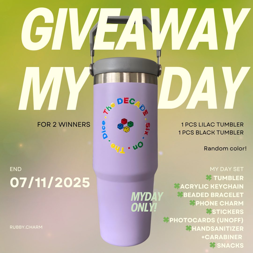 RubbyCharm's tweet photo. ₊˚⊹˙✧ GIVEAWAY ✧˙⊹˚₊

Bucket list admin tahun ini ✅ semua, jadi admin mau GA.
Khusus CARAT, VIP, MY DAY!
🏆Akan dipilih 6 winners (setiap fandom 2 winners).
🎁Hadiahnya lumayan banyak, ada 9 item/set.
Form: https://t.co/09BjkpHLOd
Ends: 7 Nov

Good luck 💎👑🍀! https://t.co/IdL9qYEq8n