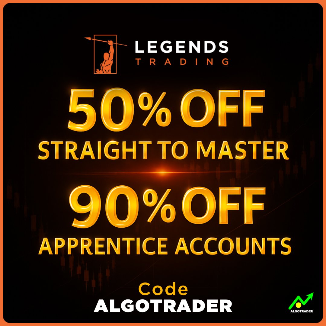🚨 Ending Today! Legends Trading's Biggest Sale Of All Time...

💥 90% Off evaluations
💥 80% Off recurring months
💥 50% Off straight to funded
💥 30% Off resets

Use code ALGOTRADER 👇
tinyurl.com/LegendsDiscoun…

⏰ Ends Sunday October 20@ 11:59 pm EST

Available Platforms: