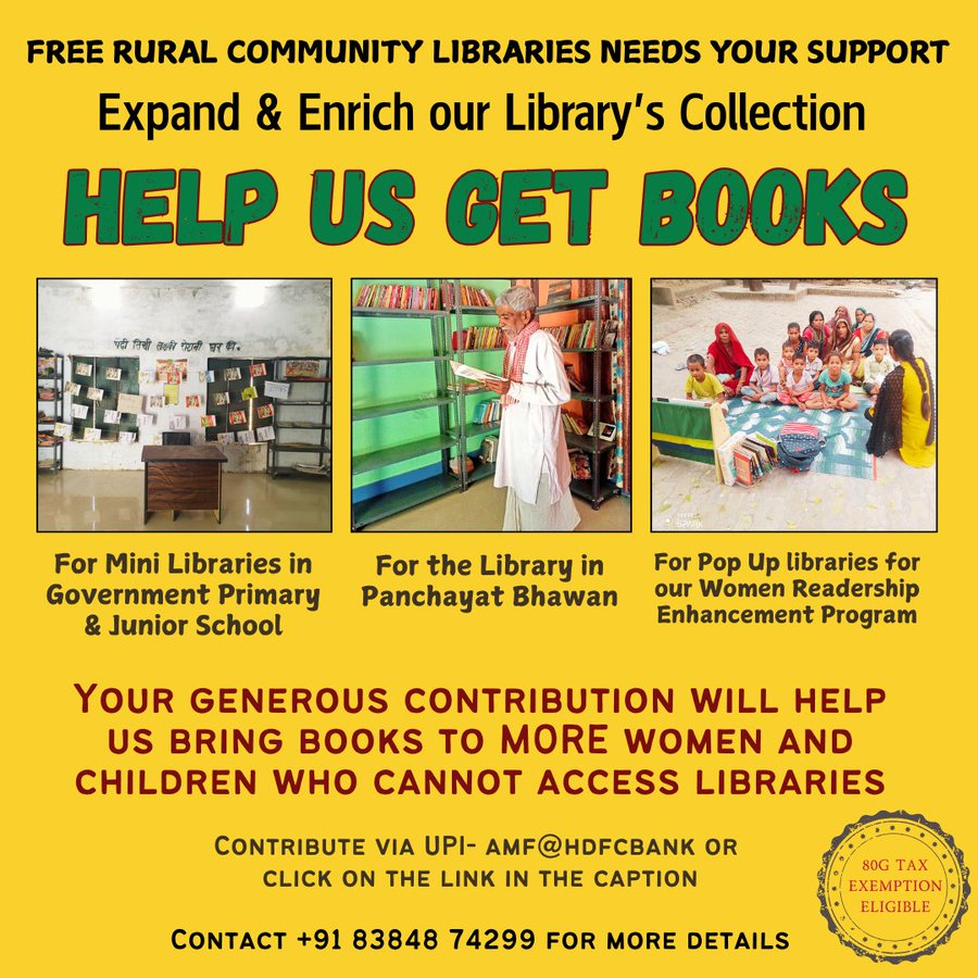 HaenschenZ's tweet image. Donate today and help us bridge the gap from aspiration to achievement. For more details &amp;amp; to contribute - x.com/BansaLibrary/s…

give.do/fundraisers/he… 

Contribute via upi- amf@hdfcbank  #SupportFreeLibraries
