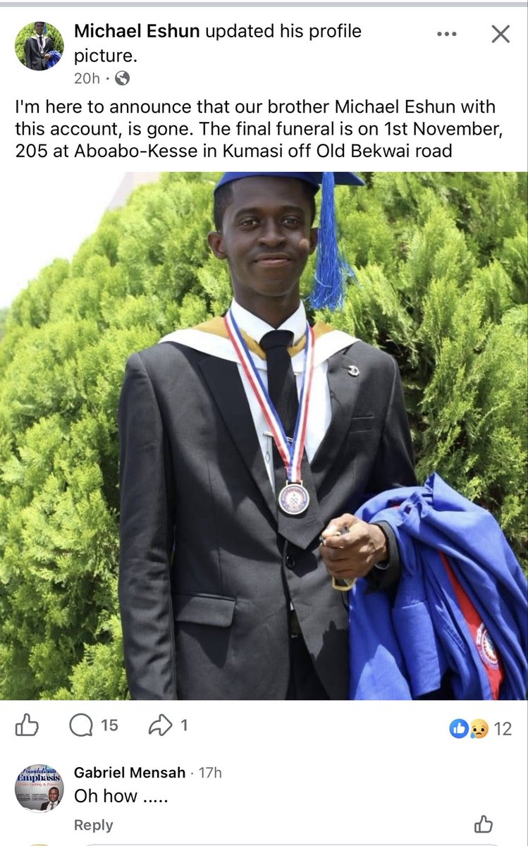 iztori's tweet image. The Final burial 🪦 for my late brother will be on 1st November,2025 at Aboabo-Kesse in Kumasi off old Bekwai road.
Thank you all for your support.